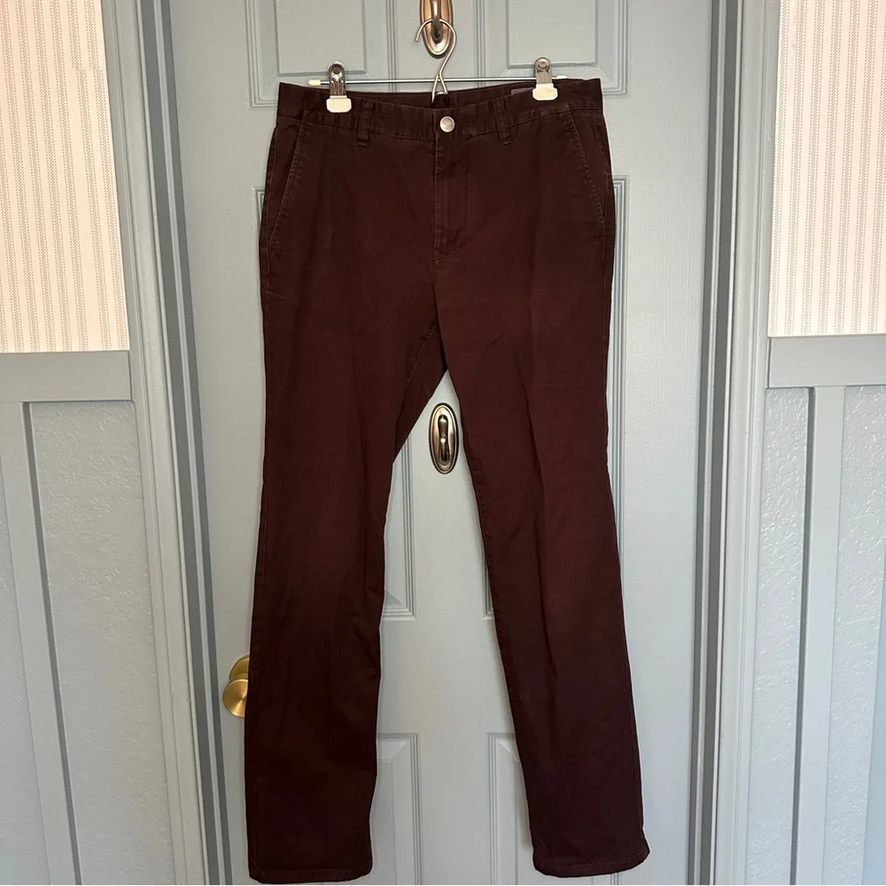Bonobos Weekend Warrior 32/34 Men's Burgundy Slim Dress Pants - Picture 1 of 5